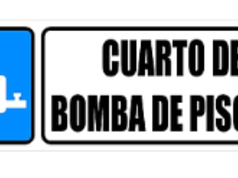 Señalización de cuarto de bombas Panamá