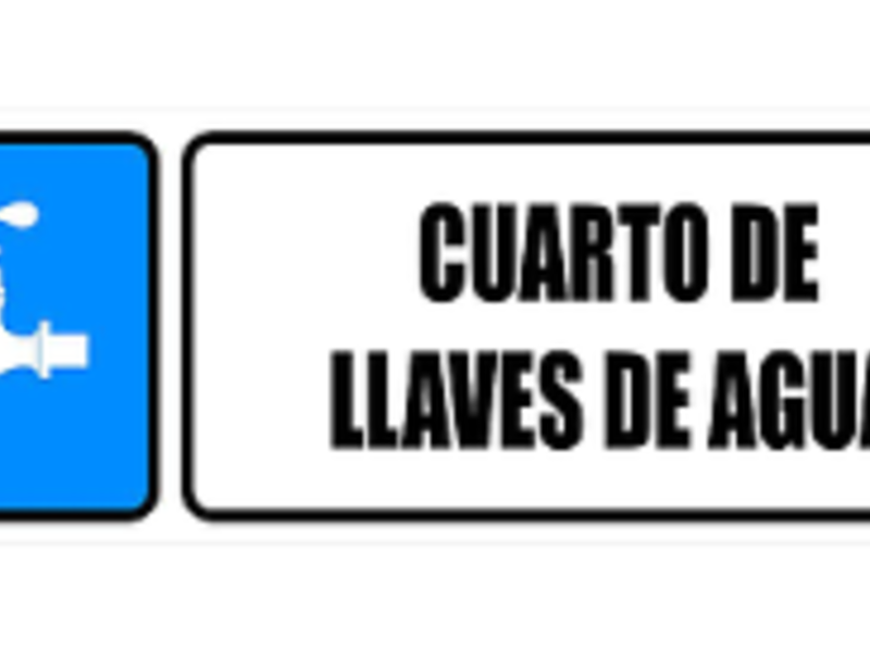 Señalización cuarto de llaves de agua Panamá