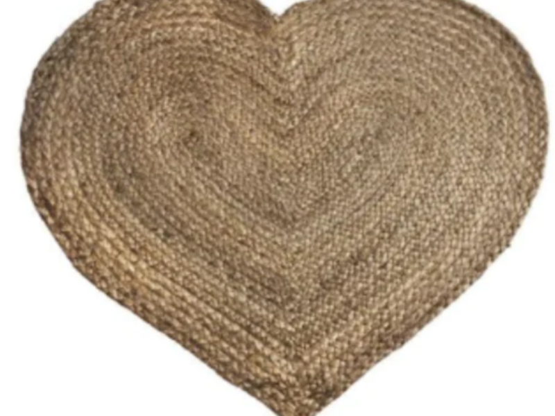 Alfombra Yute Corazón