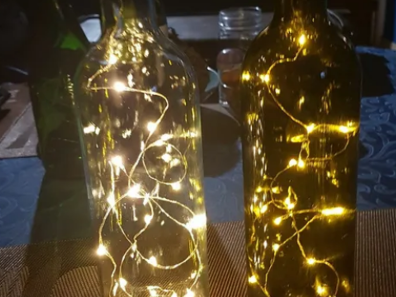 Botellas con luces led