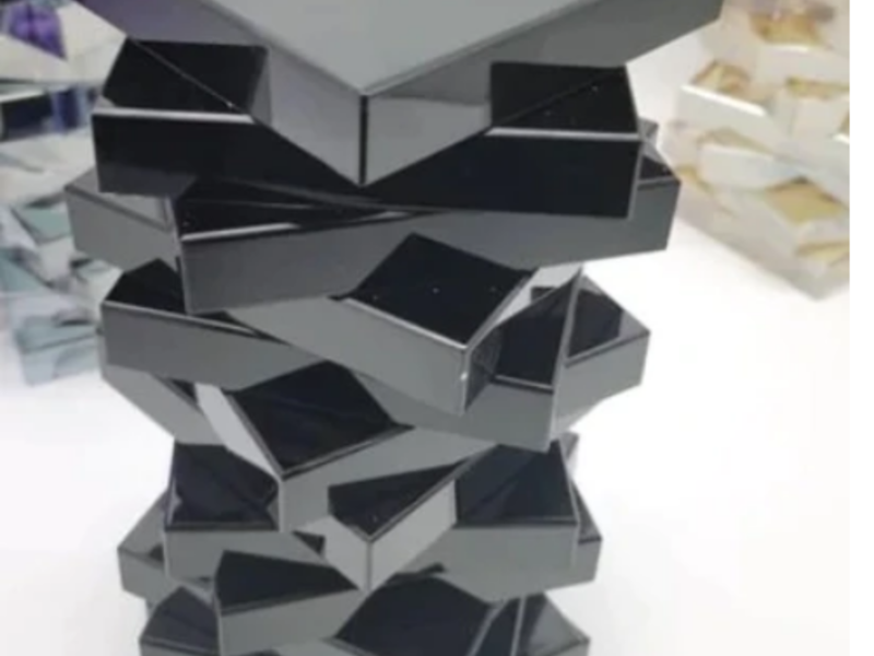 JENGA CRYSTAL VASE BLACK