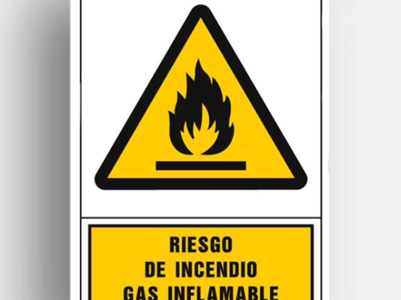 Señalética Riesgo De Incendio Gas en Panamá