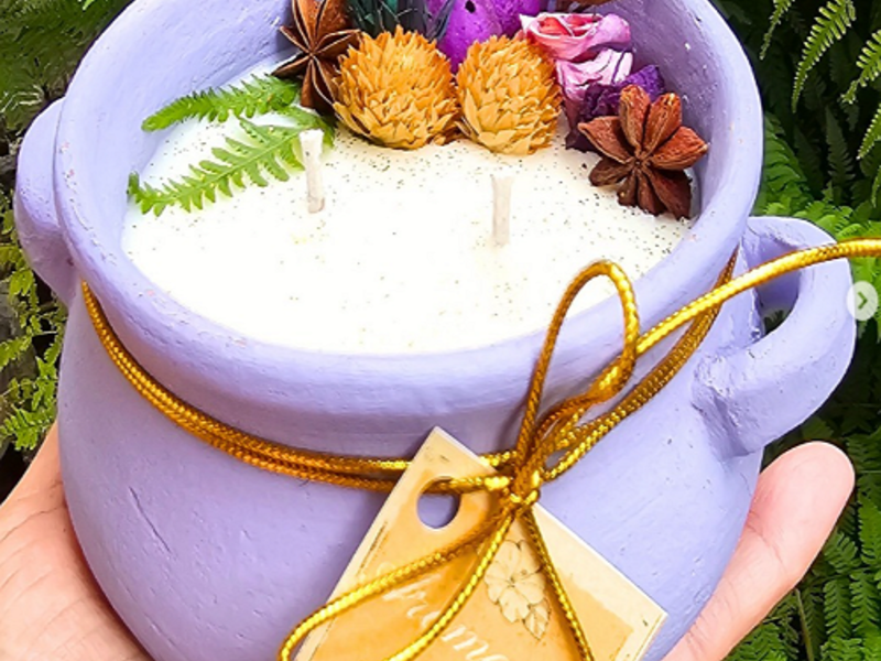 Vela Aromática Diseño Maceta Panamá