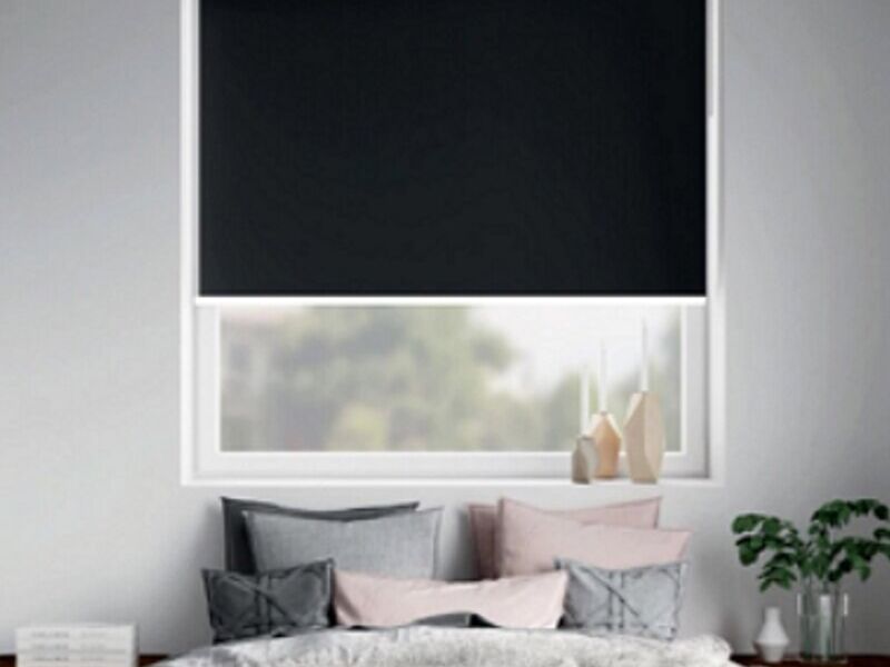 Persiana Roller Shades Black Panama